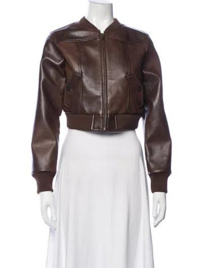 Pre-owned Mother Bomber Jacket W/ Tags In Brown