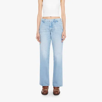 Mother Bookie Prep Sneak High-rise Bootcut Jeans In This Si How I Roll In Blue