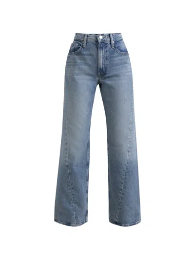 Mother Bookie Twist Bootcut Jeans In Blue