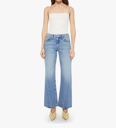Mother Bookie Twist Sneak Jeans In Leap At The Chance In Blue
