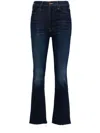 Mother Bootcut Denim Cotton Jeans In Blue