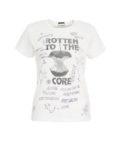 Mother Boxy Fit Graphic Print T-shirt In White