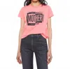 Mother The Boxy Goodie Ticket T-shirt In Pink