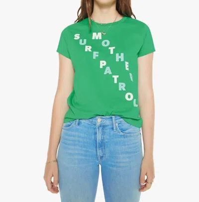 Mother Boxy Goodie Goodie Tee In Surf Parol In Green