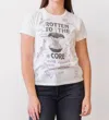 Mother The Boxy Goodie Goodie Focus Graphic T-shirt In White