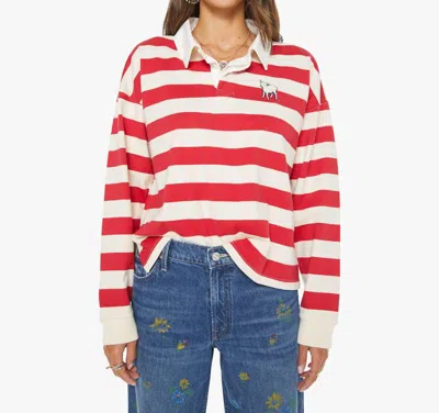 Mother The Boxy Rugby Pullover In Multi