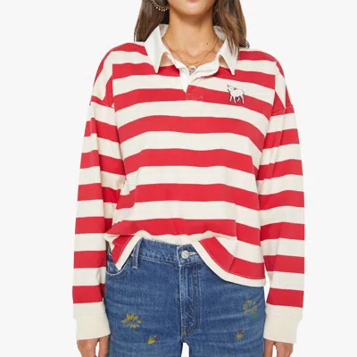 Mother The Boxy Rugby Pullover In Multi