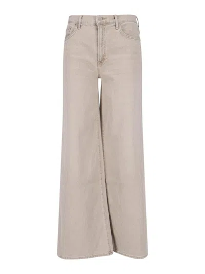 Mother Classic Brown Denim Jeans With Timeless Five-pocket Design In Multi