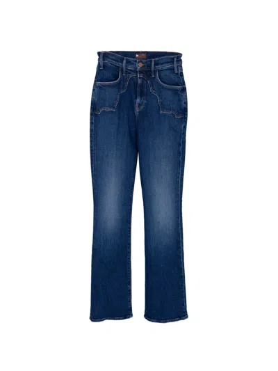 Mother Buckle Bunny Hustler Skimp Jeans In Blue
