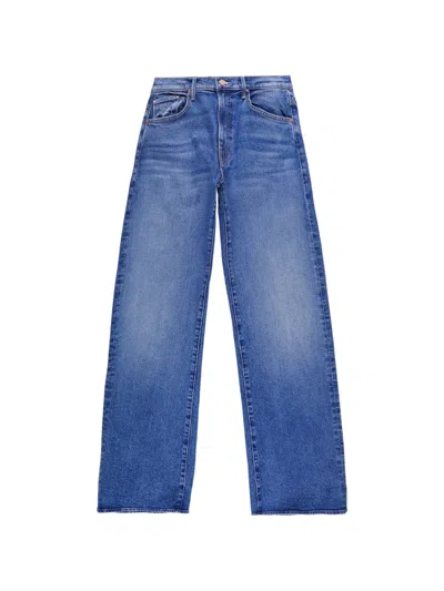 Mother Buttoned Jeans In Blue