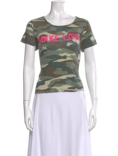 Pre-owned Mother Camouflage Print Crew Neck T-shirt In Green