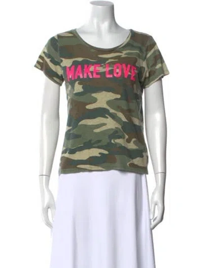 Pre-owned Mother Camouflage Print Crew Neck T-shirt In Green