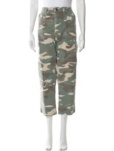 Pre-owned Mother Camouflage Print Straight Leg Pants