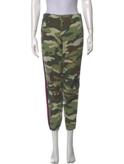 Pre-owned Mother Camouflage Print Straight Leg Pants In Brown/green