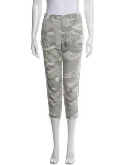 Pre-owned Mother Camouflage Print Straight Leg Pants In Multi