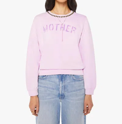 Mother Camper  Stud Sweatshirt In Pink In Purple