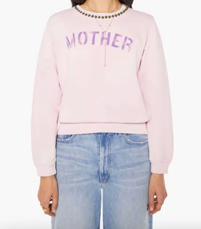 MOTHER CAMPER SWEATSHIRT IN PINK