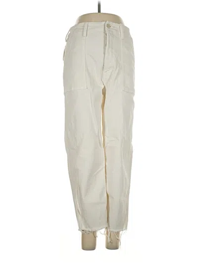 Pre-owned Mother Cargo Pants In Ivory