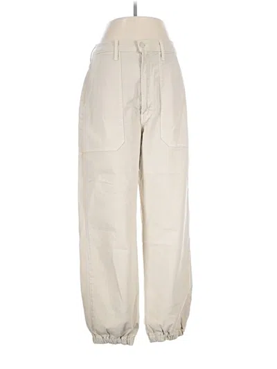 Pre-owned Mother Cargo Pants In Ivory