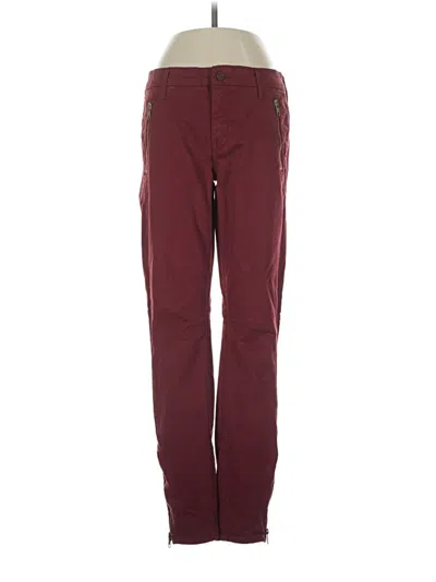 Pre-owned Mother Casual Pants In Burgundy
