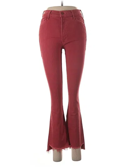 Pre-owned Mother Casual Pants In Burgundy