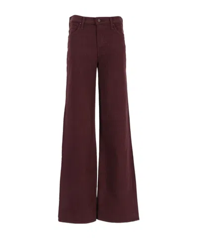 Mother Casual Trousers With Belt Loops In Brown