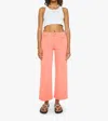 Mother Cats And Dogs Amber Mid Rise Maven Ankle Jeans In Peach In Pink
