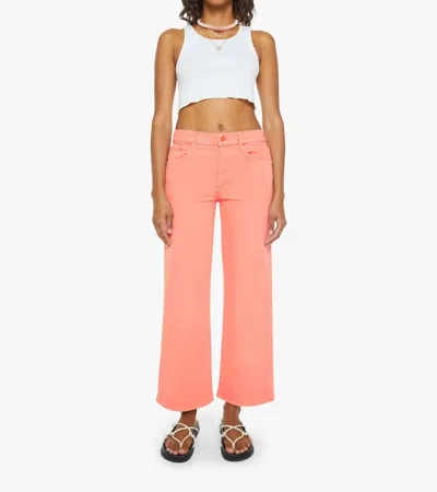 Mother Cats And Dogs Amber Mid Rise Maven Ankle Jeans In Peach In Pink
