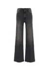 Mother Charcoal Stretch Denim The Hustler Jeans In Black
