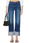 Mother The Checkerboard Duster Flood Cuff Jeans In Blue