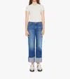 Mother The Checkerboard Duster Flood Cuff Jeans