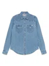 Mother Classic Button-down Shirt In Soft Clear Blue In Blue