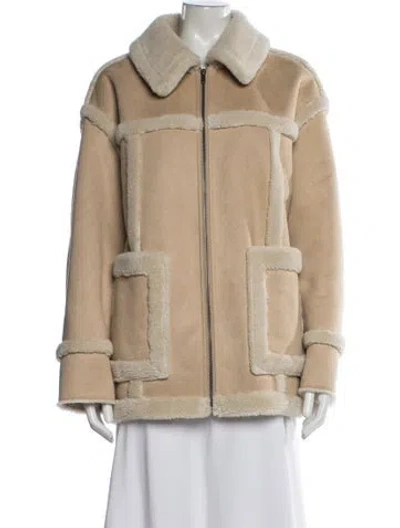 Pre-owned Mother Coat In Neutral