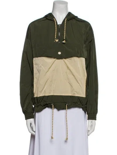 Pre-owned Mother Colorblock Pattern Jacket In Green