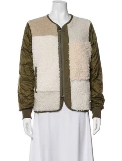 Pre-owned Mother Colorblock Pattern Jacket In Green