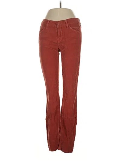 Pre-owned Mother Cord Pant In Orange