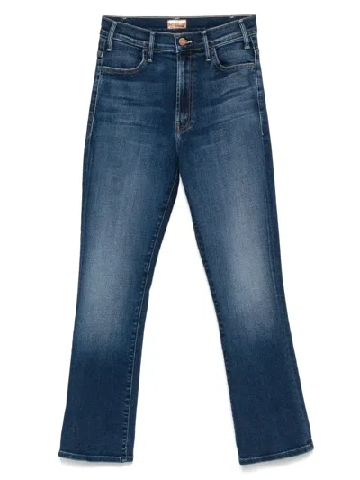 Mother Cotton-blend Jeans In Blue