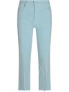 Mother Straight Leg Trousers Belt Loops In Blue