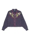 Mother The Riding Shotgun Circle The Wagon Shirt In Blue