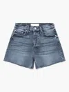 Mother Cotton Shorts In Blue