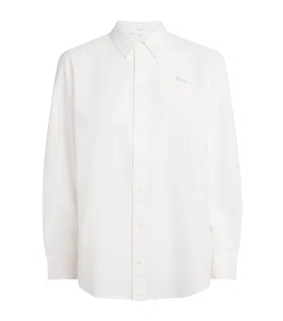 Mother Cotton The Bestie Shirt In White