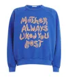 Mother Cotton The Biggie Concert Sweatshirt In Blue