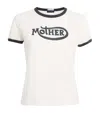 Mother Cotton The Lil Goodie Ringer T-shirt In White