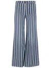 Mother Cotton Twister Sneak Jeans With Striped Pattern