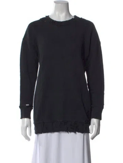 Pre-owned Mother Crew Neck Long Sleeve Sweatshirt In Black