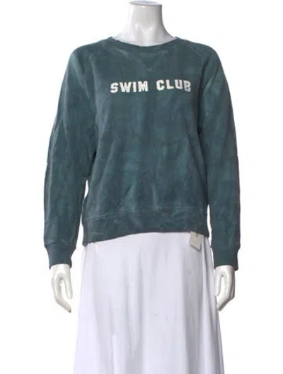 Pre-owned Mother Crew Neck Long Sleeve Sweatshirt In Blue