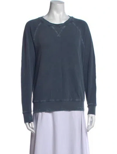 Pre-owned Mother Crew Neck Long Sleeve Sweatshirt In Blue
