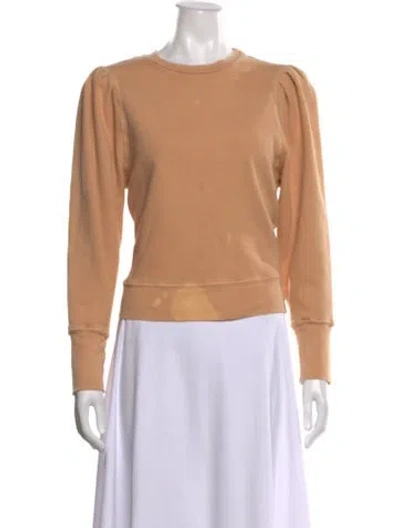 Pre-owned Mother Crew Neck Long Sleeve Sweatshirt In Brown