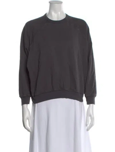 Pre-owned Mother Crew Neck Long Sleeve Sweatshirt In Gray