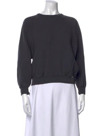 Pre-owned Mother Crew Neck Long Sleeve Sweatshirt In Gray